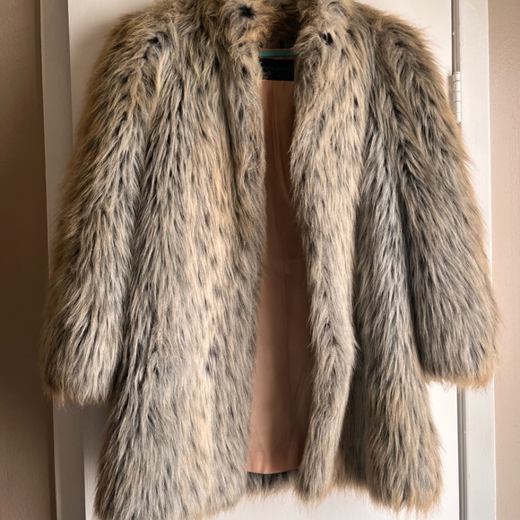 Vtg American Signature Grey Faux Fur Luxurious half Coat Jacket Womens Sz Large - Picture 2 of 10